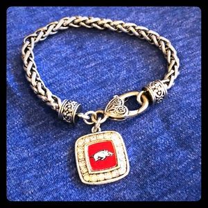 Arkansas Razorback Charm Chain Bracelet